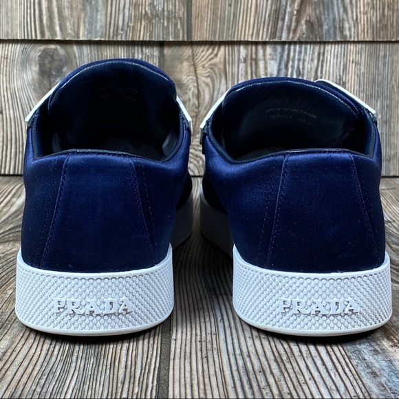 COPY - Prada Satin Low Top Textured Cap Platform Sneakers - Picture 3 of 14